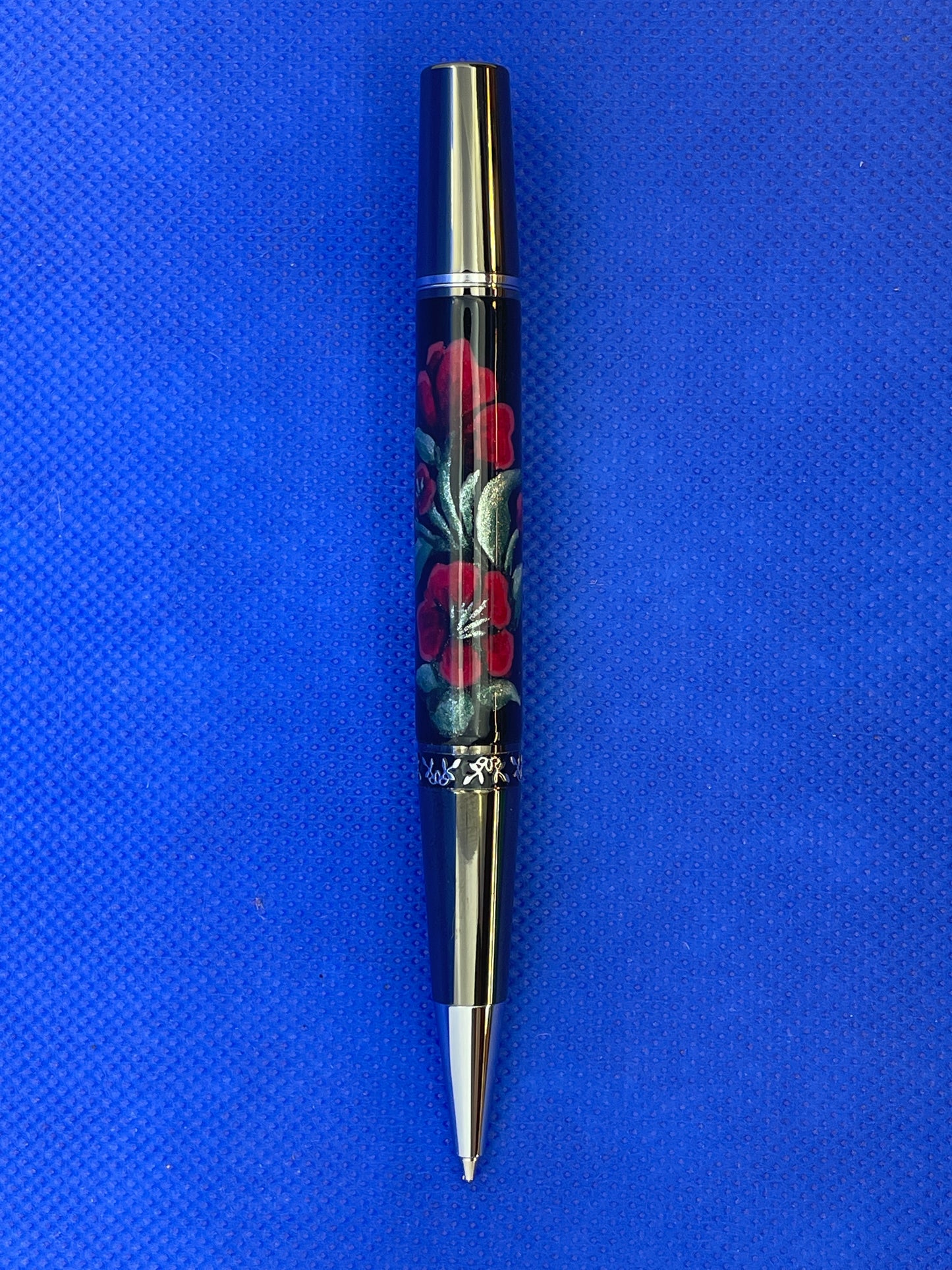 Diablo pen with Hand Painted Flowers