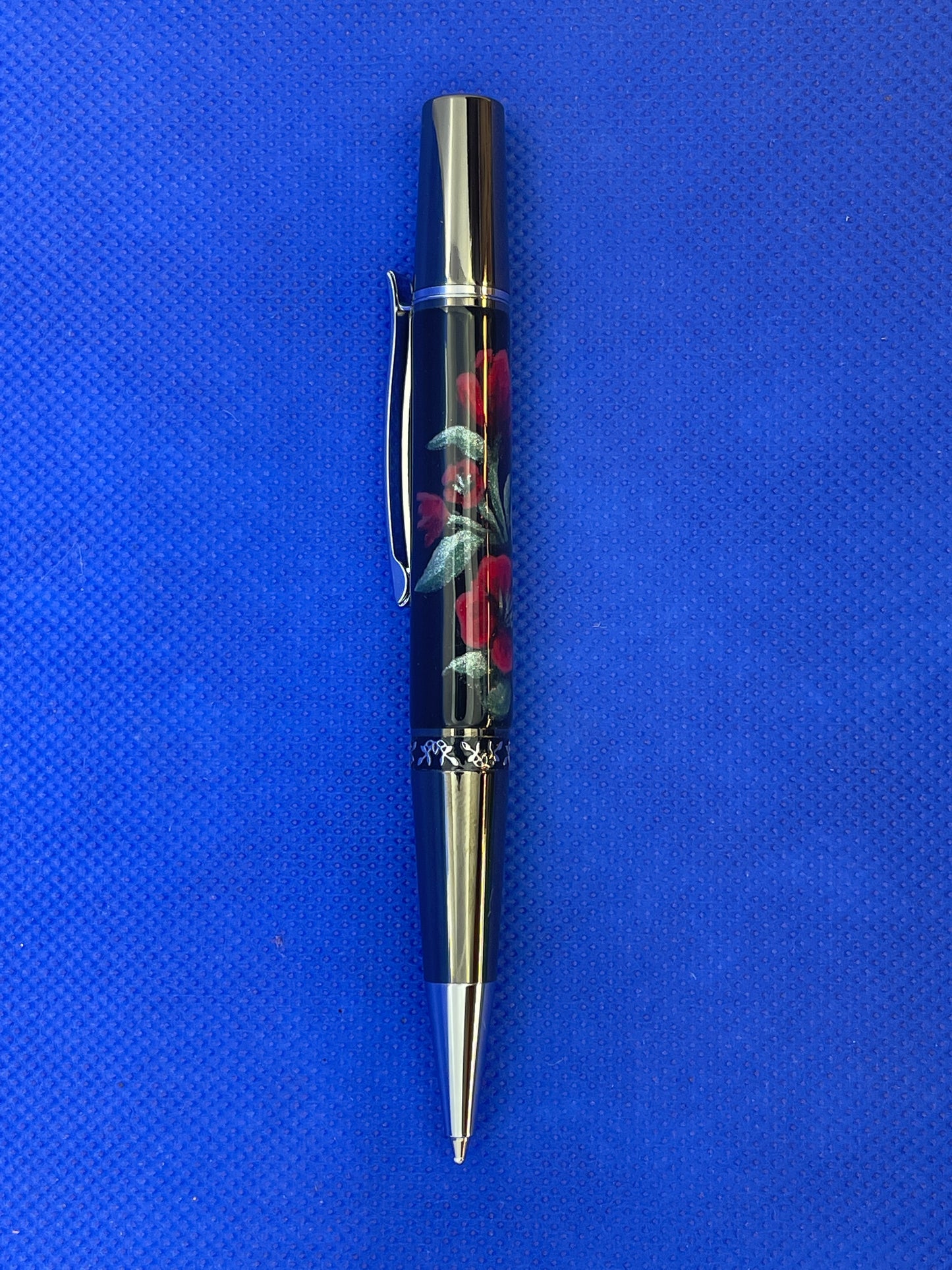 Diablo pen with Hand Painted Flowers
