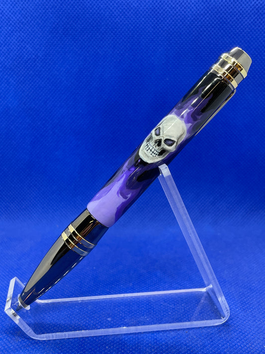 Hand Painted Skull Pen