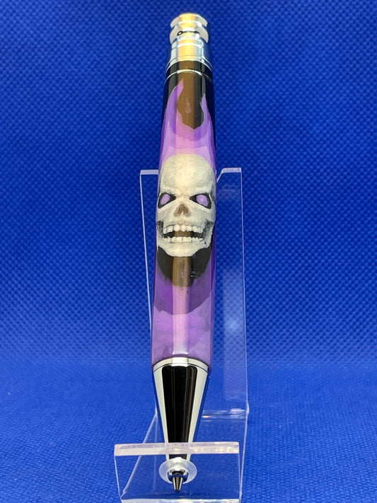 Hand Painted Skull Pen