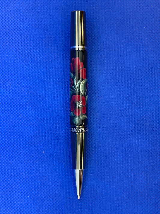 Diablo pen with Hand Painted Flowers